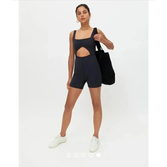 WeWoreWhat Cutout Black Active Romper Size S/P - Picture 3 of 6